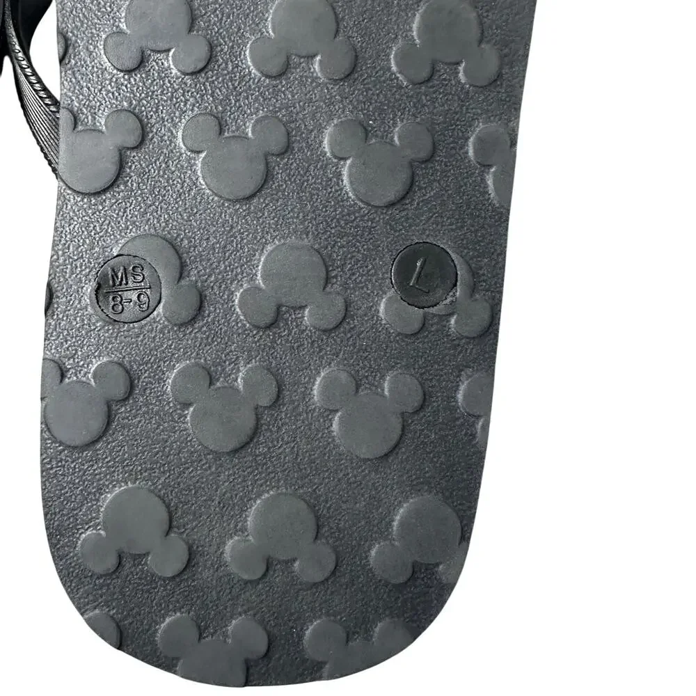 Disneyland Resort DLR 55 Mickey Mouse Flip Flops Black Men’s Size 11